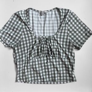 Papaya Green Plaid Women's Baby Tee